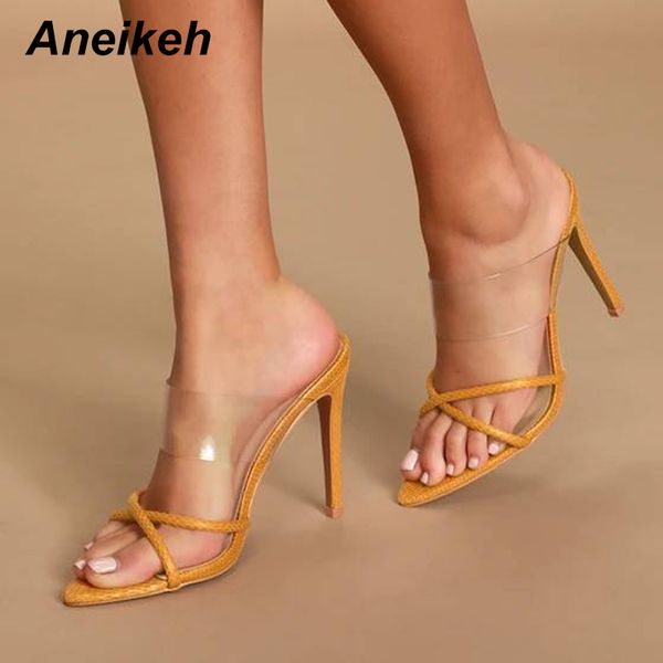 aneikeh fashion pointed end clear pvc transparent sandals women shoes peep toe stilettos high heels sandals summer party pumps, Black
aneikeh fashion pointed end clear pvc transparent sandals women shoes peep toe stilettos high heels sandals summer party pumps, Black