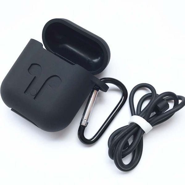 earphone case for apple airpods 1/2 3pro charging silicone headphones cases metal buckle+lanyard +case +earmuffs+bag for airpods hot