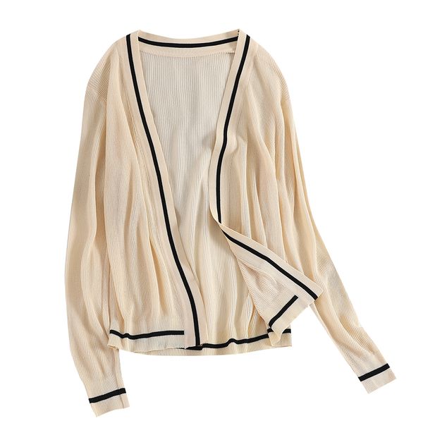 summer knitted cardigan thin jacket v neck long sunscreen jacket summer women's loose streetwear coat, Black;brown
summer knitted cardigan thin jacket v neck long sunscreen jacket summer women's loose streetwear coat, Black;brown