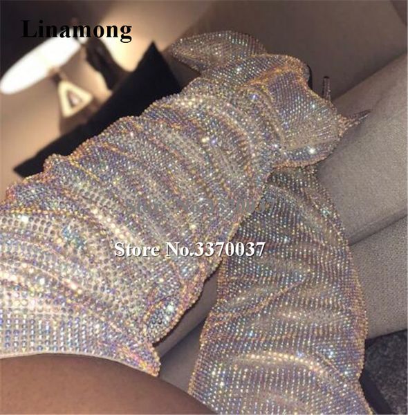 bling bling pointed toe rhinestone thin heel over knee boots ladies shining crystal high heel boots wedding club shoes, Black
bling bling pointed toe rhinestone thin heel over knee boots ladies shining crystal high heel boots wedding club shoes, Black
