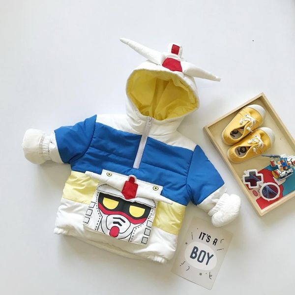 tonytaobaby boy's robot cartoon pocket with plush and thickened hooded cotton padded jacket boys coats winter, Blue;gray
tonytaobaby boy's robot cartoon pocket with plush and thickened hooded cotton padded jacket boys coats winter, Blue;gray