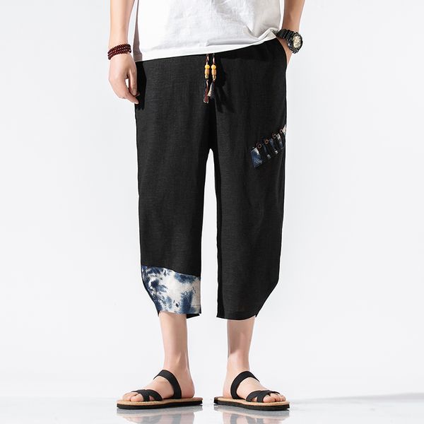men's casual pants summer shorts trendy handsome harem pants youth loose large size printed wide leg nepal bloomers, Black
men's casual pants summer shorts trendy handsome harem pants youth loose large size printed wide leg nepal bloomers, Black