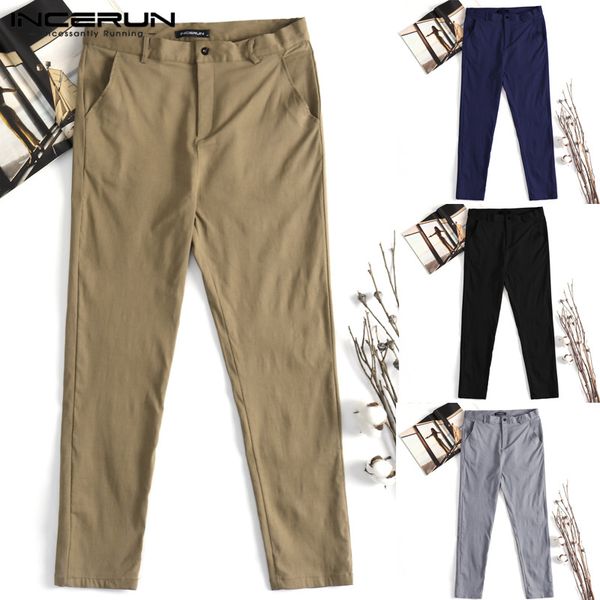 incerun stylish chinos mens casual pants solid button covered slim fitness trousers male clothing pantalon hombre plus size 3xl, Black
incerun stylish chinos mens casual pants solid button covered slim fitness trousers male clothing pantalon hombre plus size 3xl, Black