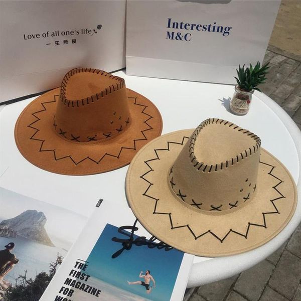 1 pcs new western cowboy hat suede faux leather colored cowboy hat beach travel cap
1 pcs new western cowboy hat suede faux leather colored cowboy hat beach travel cap