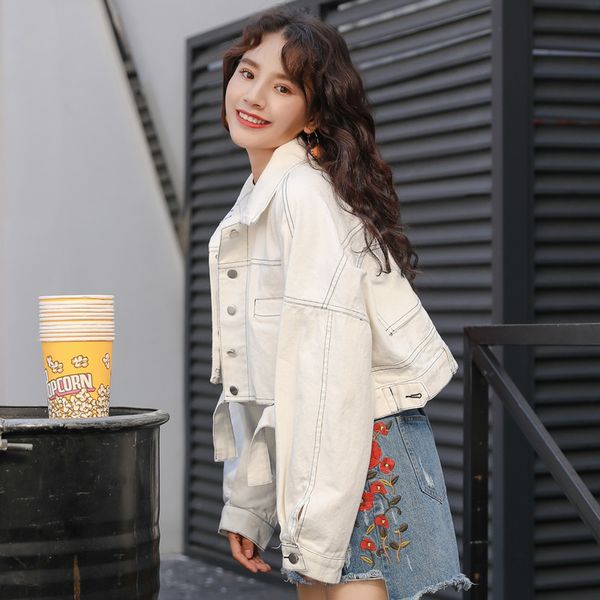 fashion women back pocket button denim jacket women distressed denim jacket white yellow red ladies jeans coat casual outerwear, Black;brown
fashion women back pocket button denim jacket women distressed denim jacket white yellow red ladies jeans coat casual outerwear, Black;brown