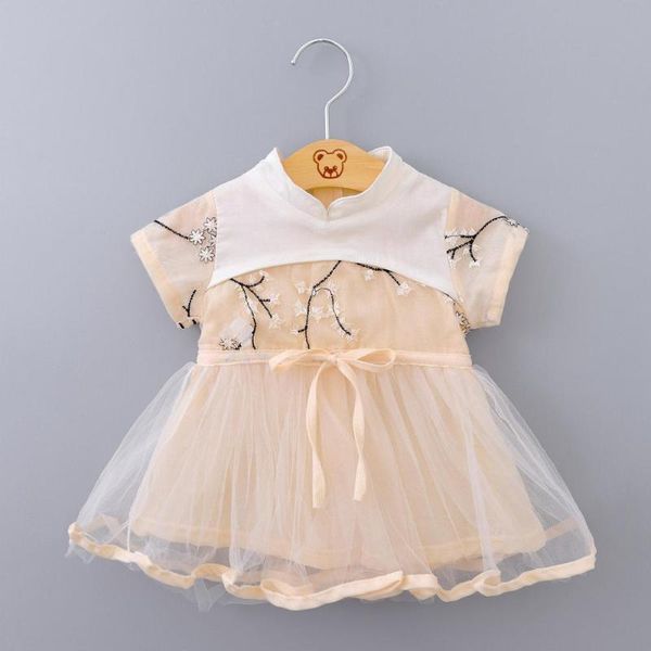 newborn infant baby girls solid floral tulle baby girl short sleeve mesh gown embroidery ethnic chinese princess dress 0-24m, White
newborn infant baby girls solid floral tulle baby girl short sleeve mesh gown embroidery ethnic chinese princess dress 0-24m, White