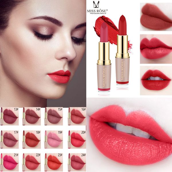 miss rose matte gold tube mouth red brick red aunt lipstick is not easy healthy lipstick color moisturizing waterproof
miss rose matte gold tube mouth red brick red aunt lipstick is not easy healthy lipstick color moisturizing waterproof