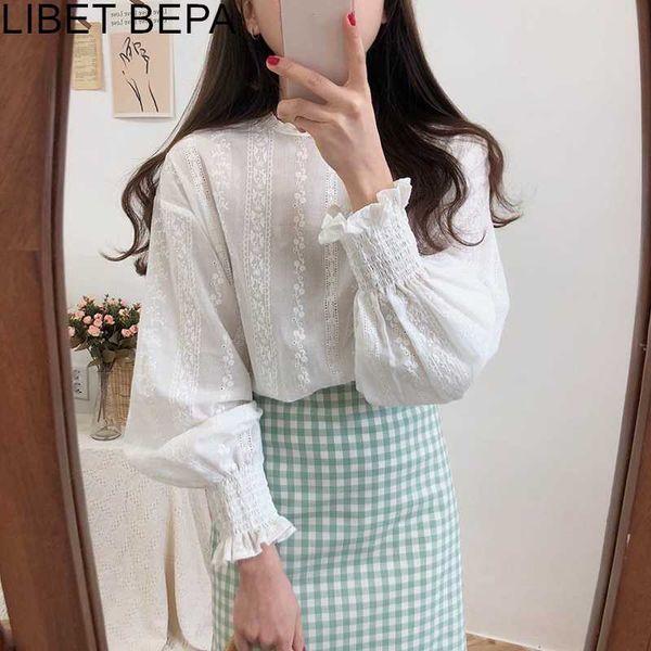 new 2020 spring summer women's blouse casual fashionable shirt embroidery elegant lantern sleeve lace up sweet lady bl1903, White
new 2020 spring summer women's blouse casual fashionable shirt embroidery elegant lantern sleeve lace up sweet lady bl1903, White
