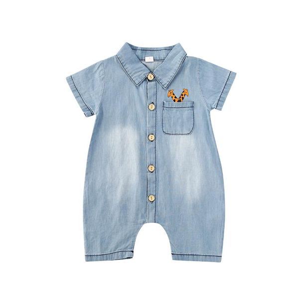 citgeesummer 0-18m newborn baby boys denim rompers animal short sleeve turn down collar summer jumpsuits clothing, Blue
citgeesummer 0-18m newborn baby boys denim rompers animal short sleeve turn down collar summer jumpsuits clothing, Blue