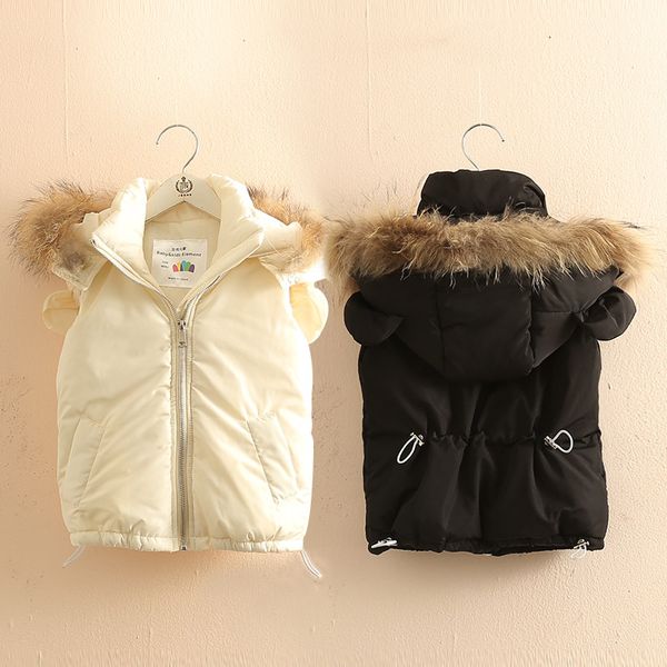 girls outwear&coats 2018 winter 2-10 years animal ear faux fur hat solid color thickening plus velet kids baby girl hooded vests, Blue
girls outwear&coats 2018 winter 2-10 years animal ear faux fur hat solid color thickening plus velet kids baby girl hooded vests, Blue