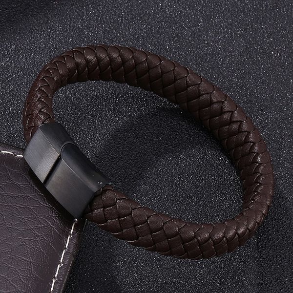 fashion black/brown braided leather bracelet men stainless steel magnetic buckle woven bangles pulseira masculina dropshipping, Golden;silver
fashion black/brown braided leather bracelet men stainless steel magnetic buckle woven bangles pulseira masculina dropshipping, Golden;silver