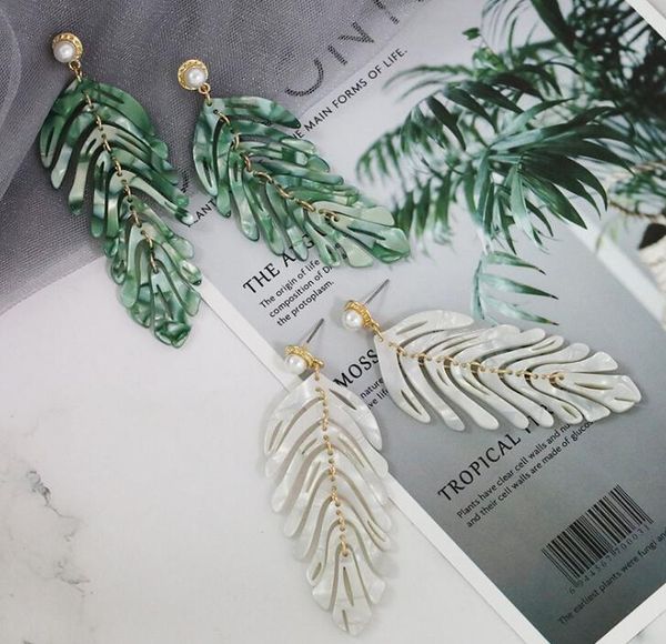 long dangle resin green leaves earrings party jewelry accessories handmade fashion acrylic earrings for women gb1085, Golden
long dangle resin green leaves earrings party jewelry accessories handmade fashion acrylic earrings for women gb1085, Golden