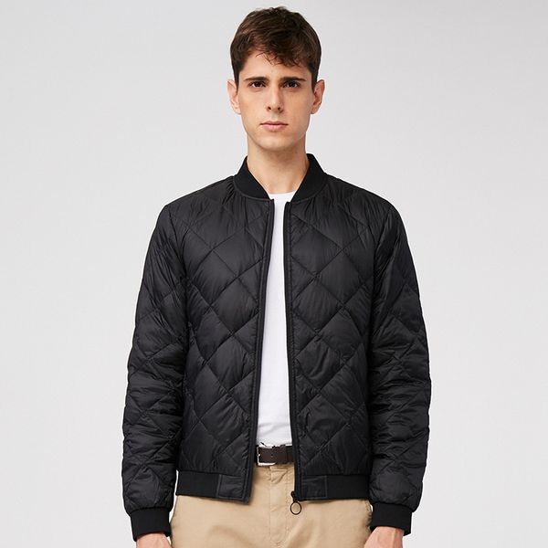 2019 fashion men's short winter down jacket original design diamond-shaped style casual outerwear, Black
2019 fashion men's short winter down jacket original design diamond-shaped style casual outerwear, Black