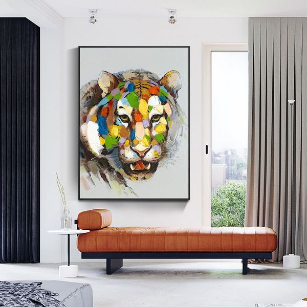 pure hand-painted oil painting tiger new chinese study painting l club decorative painting beauty salon tea house mural large
pure hand-painted oil painting tiger new chinese study painting l club decorative painting beauty salon tea house mural large