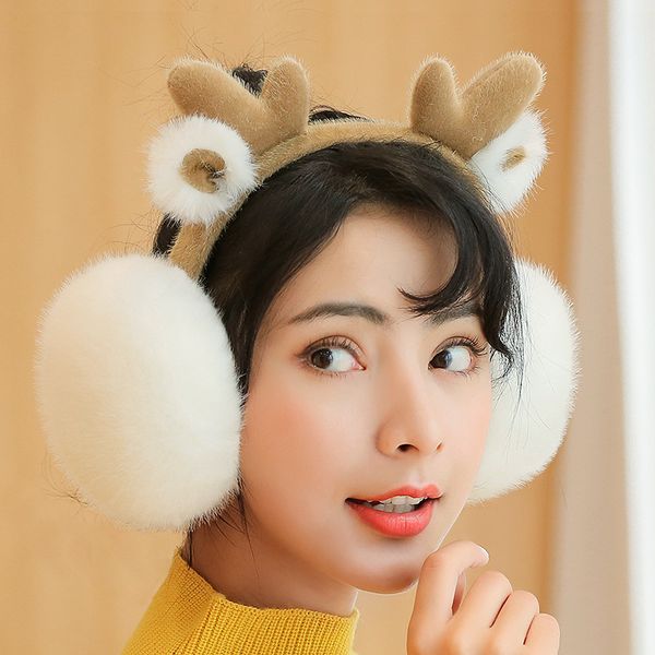 winter warm earmuffs female japanese style lovely cartoon deer christmas antlers plush folding cold-proof earmuffs, Blue;gray
winter warm earmuffs female japanese style lovely cartoon deer christmas antlers plush folding cold-proof earmuffs, Blue;gray