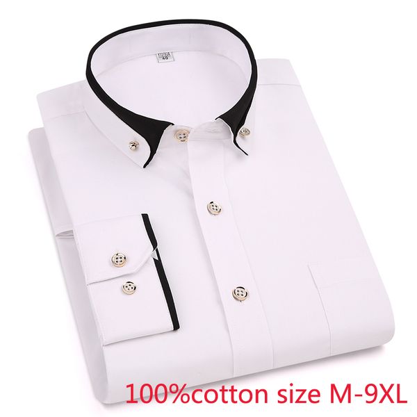 2019 new arrival spring autumn men formal extra large pure cotton long sleeve shirts plus size - 6xl 7xl 8xl 9xl, White;black
2019 new arrival spring autumn men formal extra large pure cotton long sleeve shirts plus size - 6xl 7xl 8xl 9xl, White;black