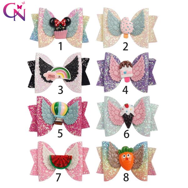 3" hair accessories glitter hair clips for girls cute hair bows with wings korean hairpins children princess hairgrip, Slivery;white
3" hair accessories glitter hair clips for girls cute hair bows with wings korean hairpins children princess hairgrip, Slivery;white
