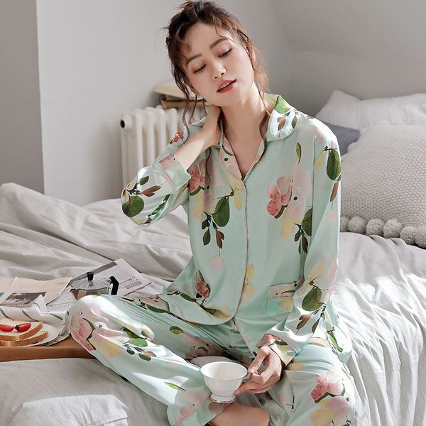 autumn spring women pajamas sets with pants silk homewear satin flower print pijama long sleeve pyjamas 3xl sleepwear, Black;red
autumn spring women pajamas sets with pants silk homewear satin flower print pijama long sleeve pyjamas 3xl sleepwear, Black;red