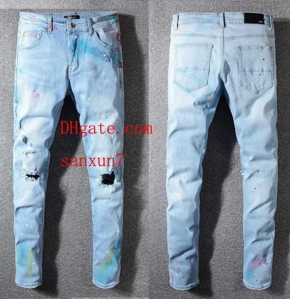 2019 skinny jeans men ripped holes jeans motorcycle biker denim pants men brand fashion designer hip hop mens jeans pour hommes ab-20, Blue
2019 skinny jeans men ripped holes jeans motorcycle biker denim pants men brand fashion designer hip hop mens jeans pour hommes ab-20, Blue