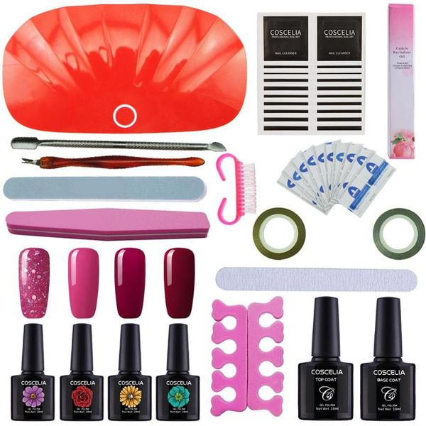 coscelia gel nail polish set 4 color optional 10 ml gel varnish hybrid nail polish art led lamp manicure tool kit 
coscelia gel nail polish set 4 color optional 10 ml gel varnish hybrid nail polish art led lamp manicure tool kit