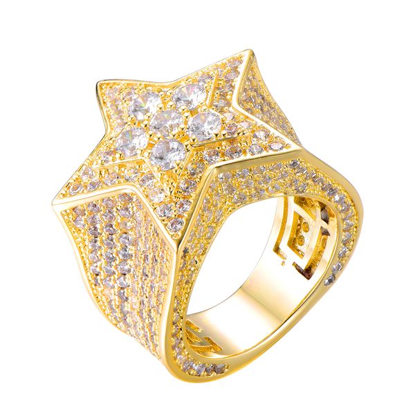 new gold silver color plated micro paved cz star hip hop finger ring for men women, Golden;silver
new gold silver color plated micro paved cz star hip hop finger ring for men women, Golden;silver