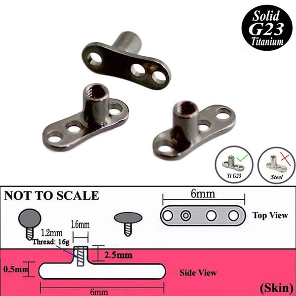 1pc titanium dermal anchor skin diver base surface barbell piercings micro retainers hide-it implants piercing body jewelry 16g, Slivery;golden
1pc titanium dermal anchor skin diver base surface barbell piercings micro retainers hide-it implants piercing body jewelry 16g, Slivery;golden