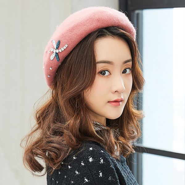 pretty wool beret caps hat women winter female bonnet caps lady painter hats all matched vintage warm artistist hat, Blue;gray
pretty wool beret caps hat women winter female bonnet caps lady painter hats all matched vintage warm artistist hat, Blue;gray
