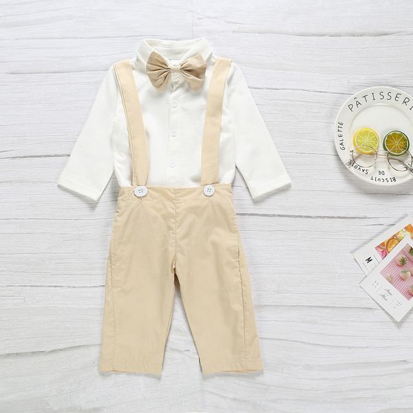 gentleman autumn and winter new children's clothing toddler kids baby boys bow tie+solid shirt+ pants overalls gentleman suit #c, White
gentleman autumn and winter new children's clothing toddler kids baby boys bow tie+solid shirt+ pants overalls gentleman suit #c, White