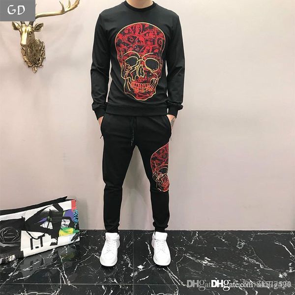 19ss winter casual fashion sports suit printed skull long sleeve sweatshirt youth slim two-piece trendy men's wear size -3xl, Gray
19ss winter casual fashion sports suit printed skull long sleeve sweatshirt youth slim two-piece trendy men's wear size -3xl, Gray