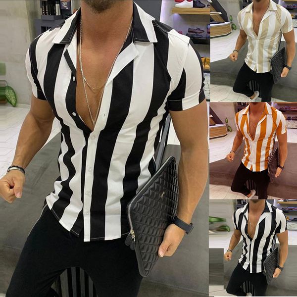 2019 new stylish male's mens fashion print splicing colorful stripe short sleeve loose shirt nuevo estilo de moda masculina, White;black
2019 new stylish male's mens fashion print splicing colorful stripe short sleeve loose shirt nuevo estilo de moda masculina, White;black