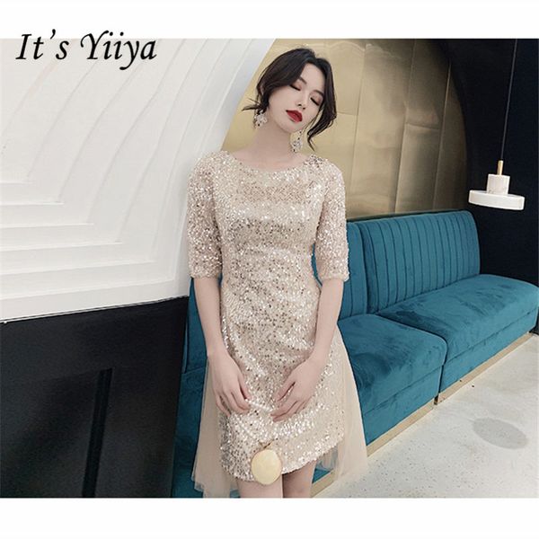 it's yiiya cocktail dress 2019 elegant o-neck half sleeve women party night dresses plus size sequins robe cocktail gowns e800, White;black
it's yiiya cocktail dress 2019 elegant o-neck half sleeve women party night dresses plus size sequins robe cocktail gowns e800, White;black