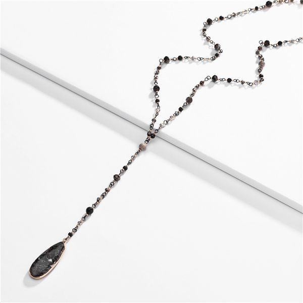 zwpon trendy black natural stone pendant necklace natural stone crystal beads necklace for woman fashion jewelry, Silver
zwpon trendy black natural stone pendant necklace natural stone crystal beads necklace for woman fashion jewelry, Silver