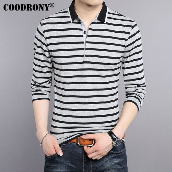 Coodrony T -Shirt Men 2017 New Spring Summer Pure Cotton Turn -Down Collar T Shirt Men Casual Striped Long Sleeve Tshirt Tops 7609
Coodrony T -Shirt Men 2017 New Spring Summer Pure Cotton Turn -Down Collar T Shirt Men Casual Striped Long Sleeve Tshirt Tops 7609