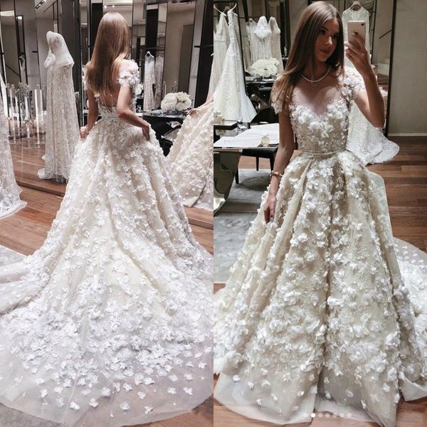 3d floral appliqued berta 2019 lace wedding dresses beads sweep train beach a line bridal gowns bride boho vestidos de novia, White
3d floral appliqued berta 2019 lace wedding dresses beads sweep train beach a line bridal gowns bride boho vestidos de novia, White