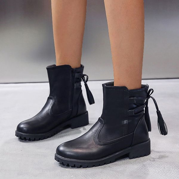 autumn winter women ankle boots shoes women platform casual flats party dress western warm snow boots shoes booties mujer, Black
autumn winter women ankle boots shoes women platform casual flats party dress western warm snow boots shoes booties mujer, Black
