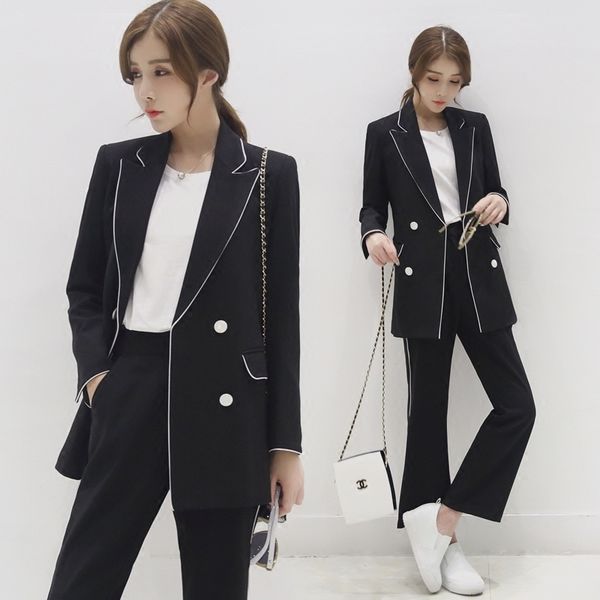 2017 women jacket long sleeve feminina suit blazer casual double breasted blazer mujer plus size feminino jackets e579, White;black
2017 women jacket long sleeve feminina suit blazer casual double breasted blazer mujer plus size feminino jackets e579, White;black