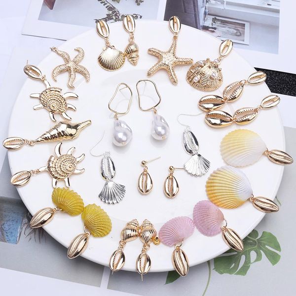 statement earrings 2019 starfish turtle cowrie shell sea star pendant earrings for women gold silver metal summer beach jewelry
statement earrings 2019 starfish turtle cowrie shell sea star pendant earrings for women gold silver metal summer beach jewelry