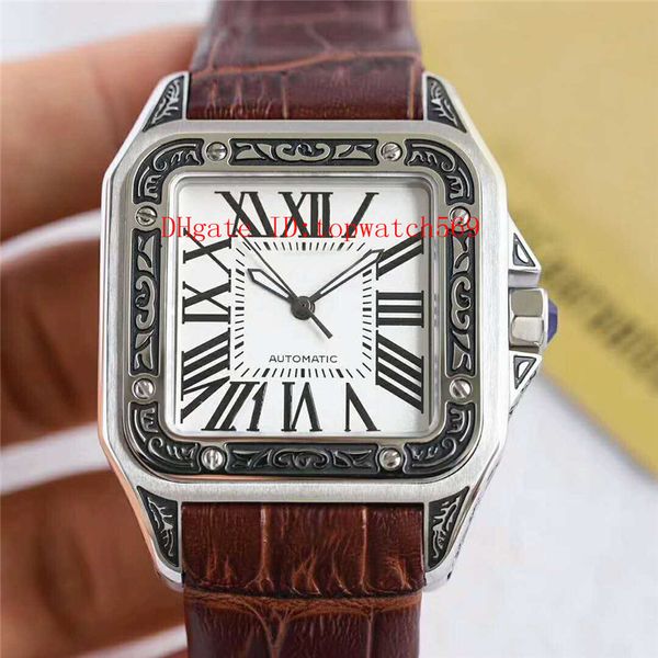 mens wristwatch square mens watch swiss automatic mechanical sapphire 316l stainless steel case engraving bezel italy leather strap, Slivery;brown
mens wristwatch square mens watch swiss automatic mechanical sapphire 316l stainless steel case engraving bezel italy leather strap, Slivery;brown