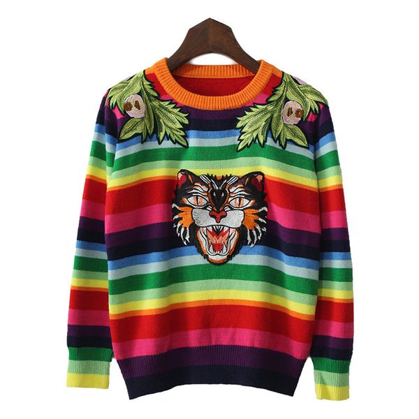 tvvovvinfashion woman fleece sweaters 2019 winter new casual o-neck embroidery striped cotton pullover wild knitted sweater h905, White;black
tvvovvinfashion woman fleece sweaters 2019 winter new casual o-neck embroidery striped cotton pullover wild knitted sweater h905, White;black