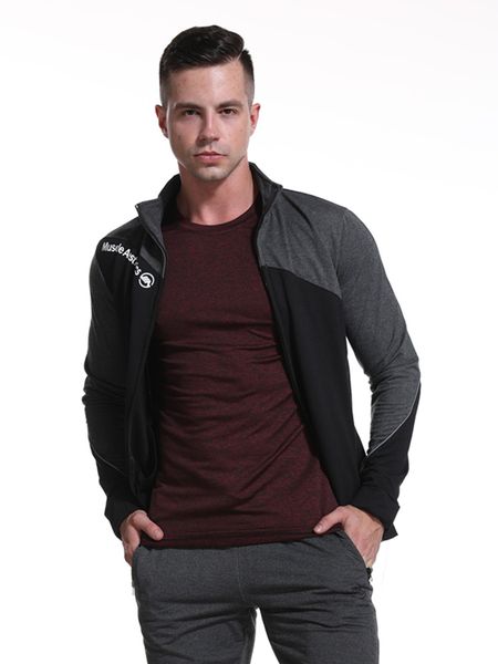 autumn winter running training zipper coat male casual sports breathable patchwork fashion sweatshirts, Black
autumn winter running training zipper coat male casual sports breathable patchwork fashion sweatshirts, Black