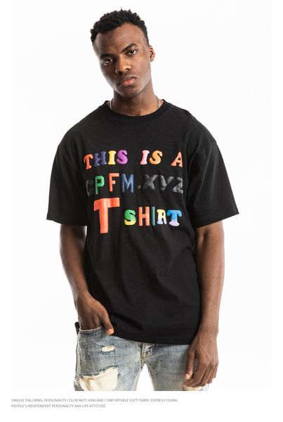 european and american street fashion brand british short sleeve t-shirt loose personality men's sports leisure women's pure cotton, White;black
european and american street fashion brand british short sleeve t-shirt loose personality men's sports leisure women's pure cotton, White;black