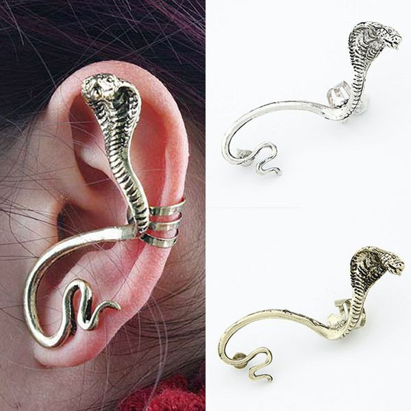 1 pc cobra shape ear cuff hook gothic punk style ear bone clip earrings girls fashion jewelry bronze silver colors ear-0168
1 pc cobra shape ear cuff hook gothic punk style ear bone clip earrings girls fashion jewelry bronze silver colors ear-0168