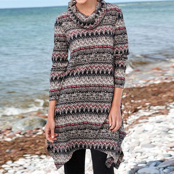 casual knitted long sleeve sweater turtleneck pullovers print irregular long coat 2019 autumn winter women's, White;black
casual knitted long sleeve sweater turtleneck pullovers print irregular long coat 2019 autumn winter women's, White;black