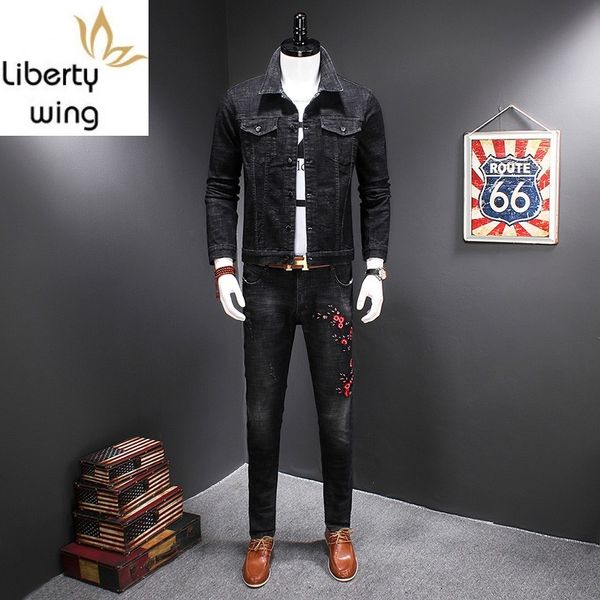модные мужские джинсовые куртки джинсы 2шт установить повседневный slim fit цветочный вышивка костюмы костюмы ковбой пальто брюки карандаш а, Gray
модные мужские джинсовые куртки джинсы 2шт установить повседневный slim fit цветочный вышивка костюмы костюмы ковбой пальто брюки карандаш а, Gray