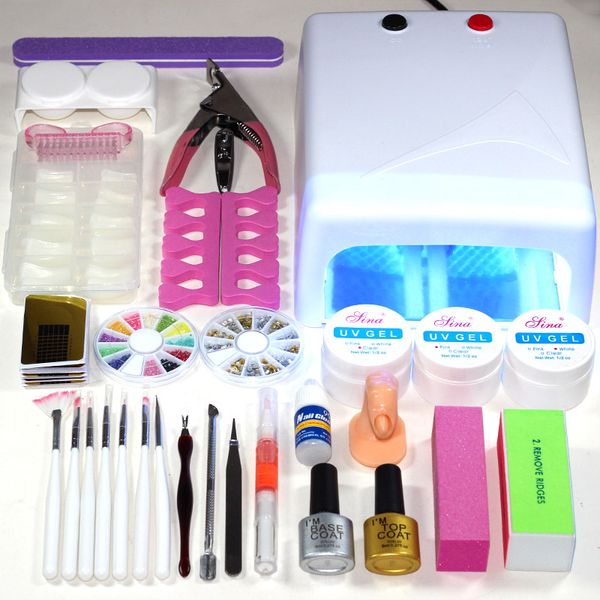 2018 nail full set uv builder gel starter kit starter uv nail art set 36w curing lamp dryer false tip gel polish
2018 nail full set uv builder gel starter kit starter uv nail art set 36w curing lamp dryer false tip gel polish
