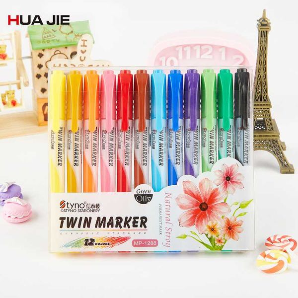 12 colors children colorful oily marker pen fast dry permanent paint markers dual tip marker drawing art school supplies mp-1288
12 colors children colorful oily marker pen fast dry permanent paint markers dual tip marker drawing art school supplies mp-1288