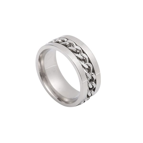 factory wholesale fashion trend titanium steel ring personality wild net red rotatable chain open beer bottle ring, Silver
factory wholesale fashion trend titanium steel ring personality wild net red rotatable chain open beer bottle ring, Silver