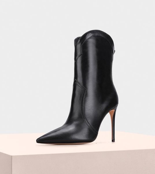 latest fashion boots sharp with sleeve woman boots women's shoes women, Black
