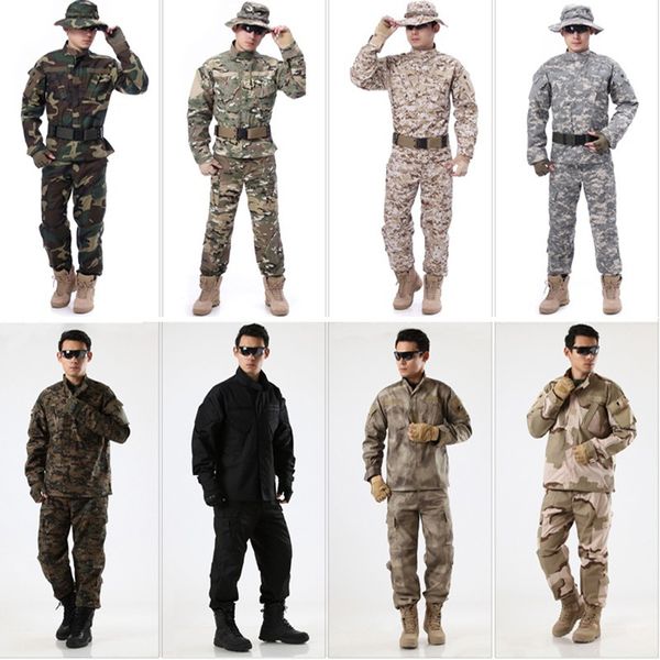 uniform tactical camouflage combat clothing men army special forces soldier training work wear clothes pant set, Camo
uniform tactical camouflage combat clothing men army special forces soldier training work wear clothes pant set, Camo