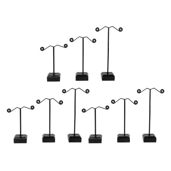 6 necklace earring display stand counterjewelry organizer t shape black, Black;white
6 necklace earring display stand counterjewelry organizer t shape black, Black;white